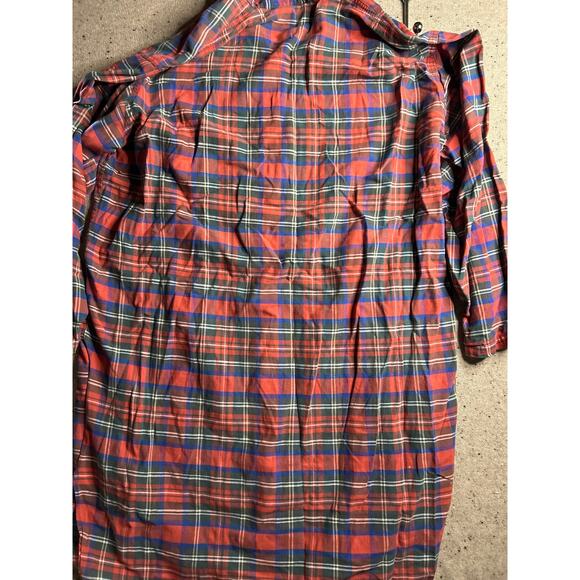 Vtg Disney Store Santa Goofy Night Shirt Gown OSFM Red Plaid | Christmas Holiday - Picture 6 of 6